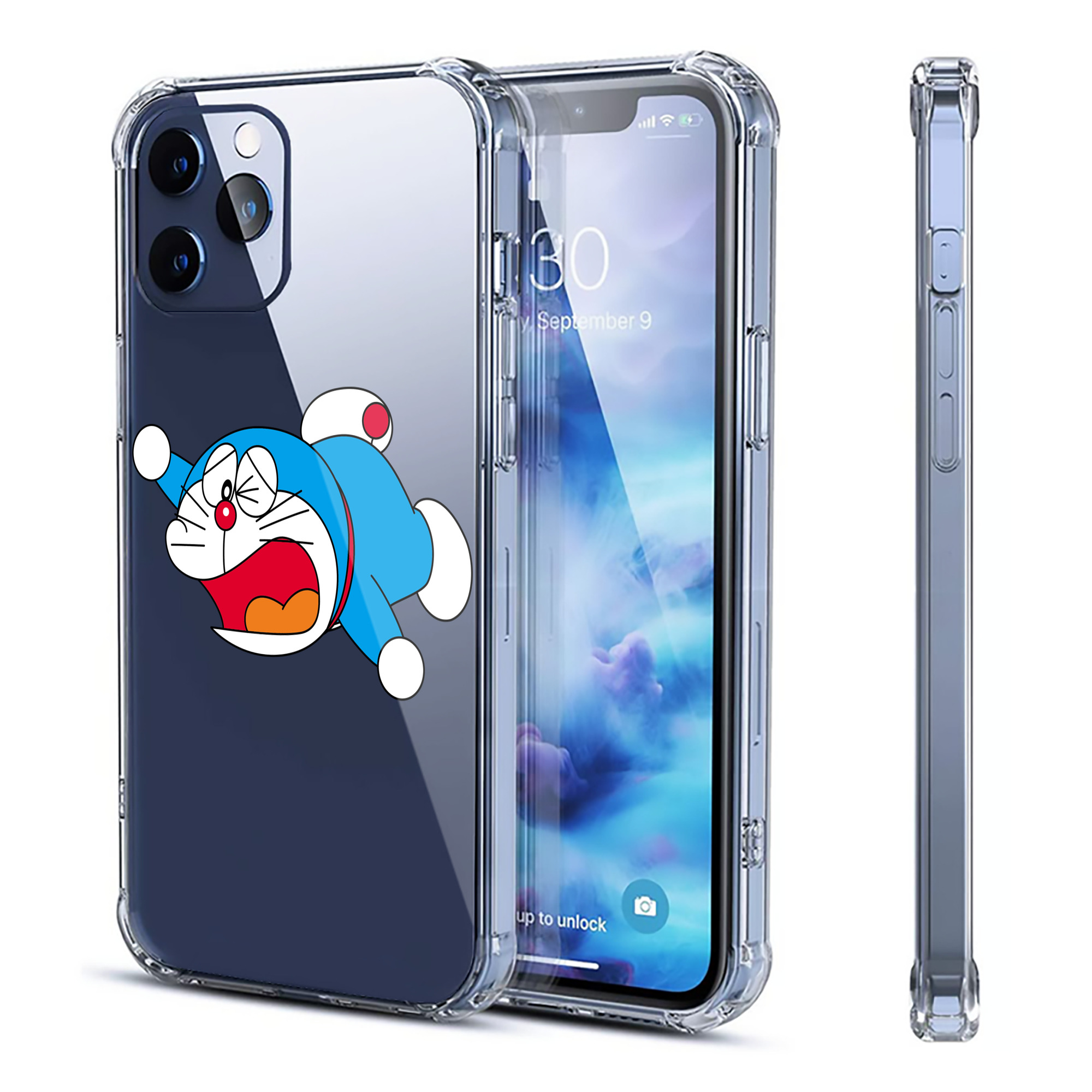（画像用） ドラえもん Doraemon 【iPhone 12シリーズ対応】透明スマホケース（クリアソフトケース）